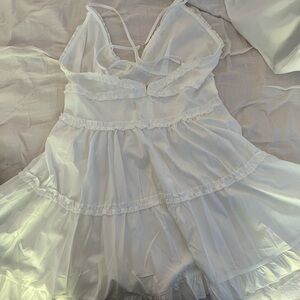 Elegant white summer dress